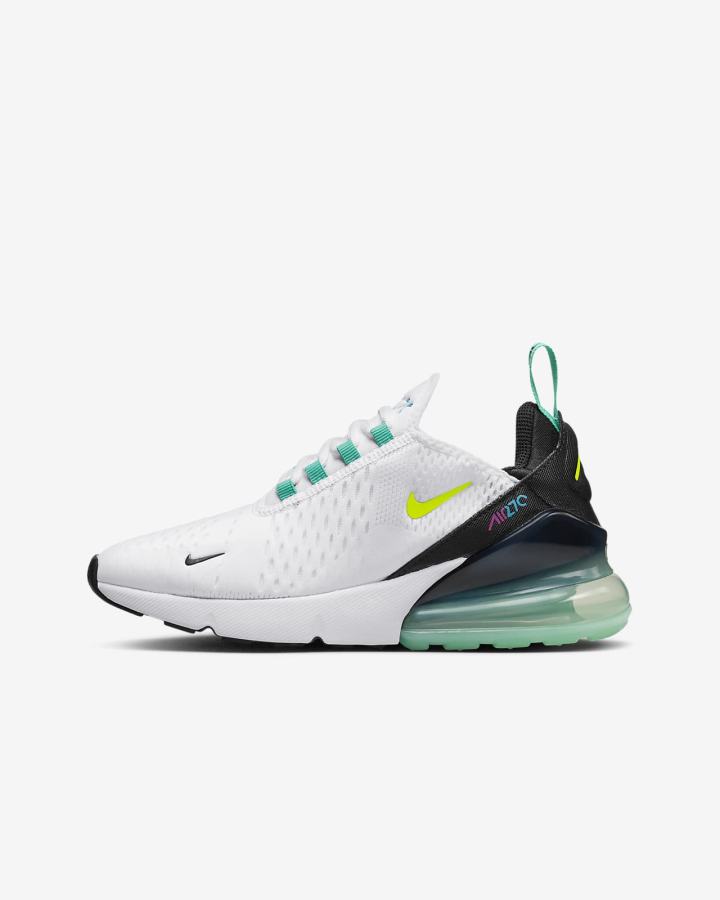 Nike Air Max 270 Kids Za Djevojčice Tenisiće Bijele Crne Plave | HR-09256EPDF