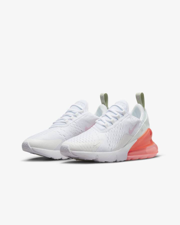 Nike Air Max 270 Kids Za Djevojčice Tenisiće Bijele Roze | HR-32069WLGZ