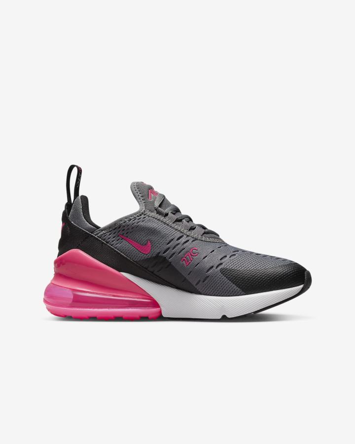 Nike Air Max 270 Kids Za Djevojčice Tenisiće Sive Crne Bijele Roze | HR-42861OULF