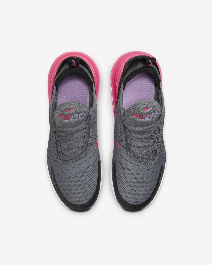 Nike Air Max 270 Kids Za Djevojčice Tenisiće Sive Crne Bijele Roze | HR-42861OULF