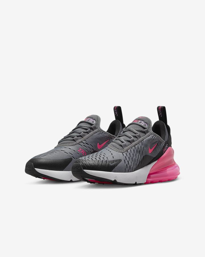 Nike Air Max 270 Kids Za Djevojčice Tenisiće Sive Crne Bijele Roze | HR-42861OULF