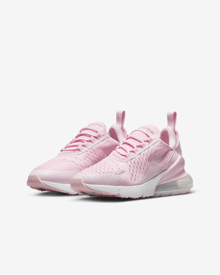 Nike Air Max 270 Kids Za Djevojčice Tenisiće Roze Bijele | HR-48950SPVY