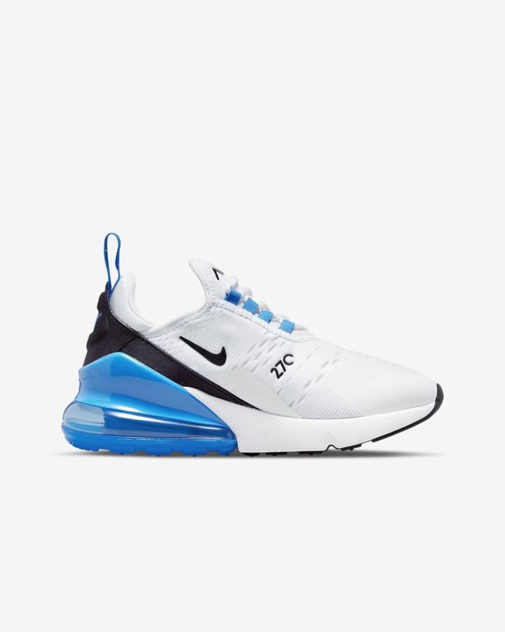 Nike Air Max 270 Kids Za Djevojčice Tenisiće Bijele Plave Crne | HR-53042FILU