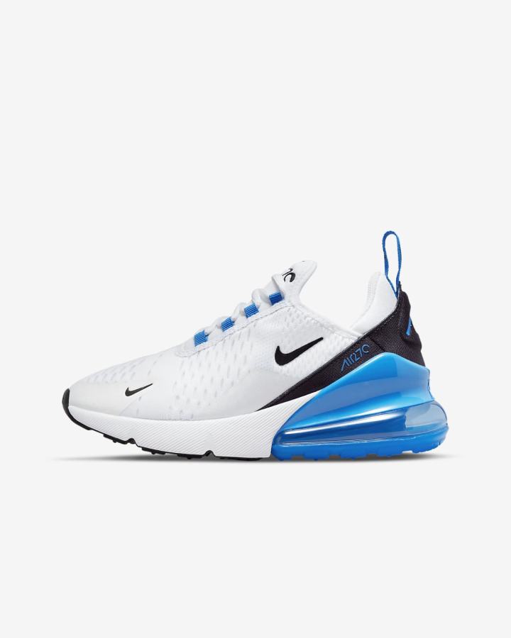 Nike Air Max 270 Kids Za Djevojčice Tenisiće Bijele Plave Crne | HR-53042FILU