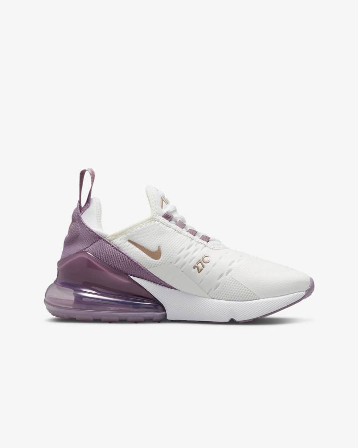 Nike Air Max 270 Kids Za Djevojčice Tenisiće Bijele Metalne Crvene Smeđe | HR-54729LYBO