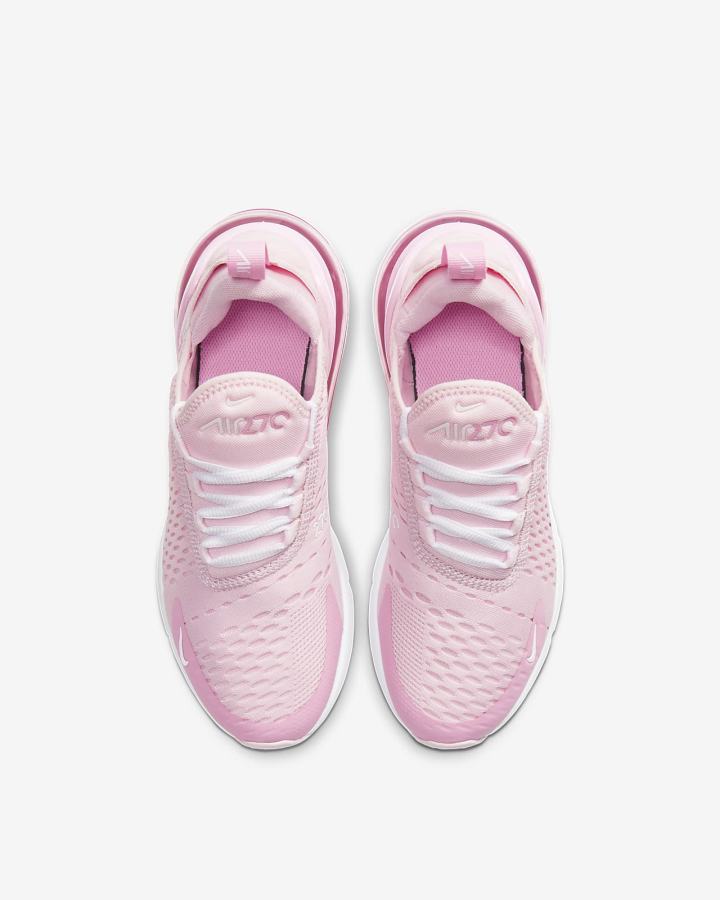 Nike Air Max 270 Kids Za Djevojčice Tenisiće Roze Bijele | HR-90736PTCM