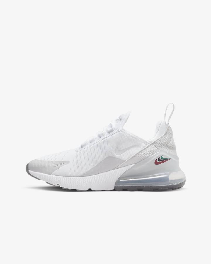 Nike Air Max 270 Kids Za Dječake Tenisiće Bijele Sive Crne | HR-42509MWRX