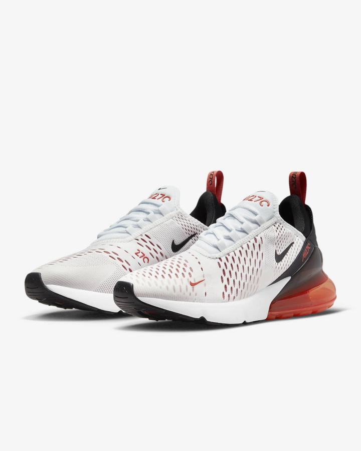 Nike Air Max 270 Ženske Tenisiće Bijele Narančaste Crne | HR-37250JLQP