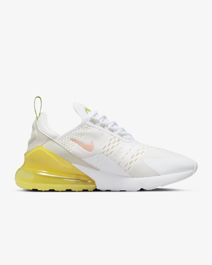 Nike Air Max 270 Ženske Tenisiće Bijele Žute Bijele Crvene | HR-86975TYMB