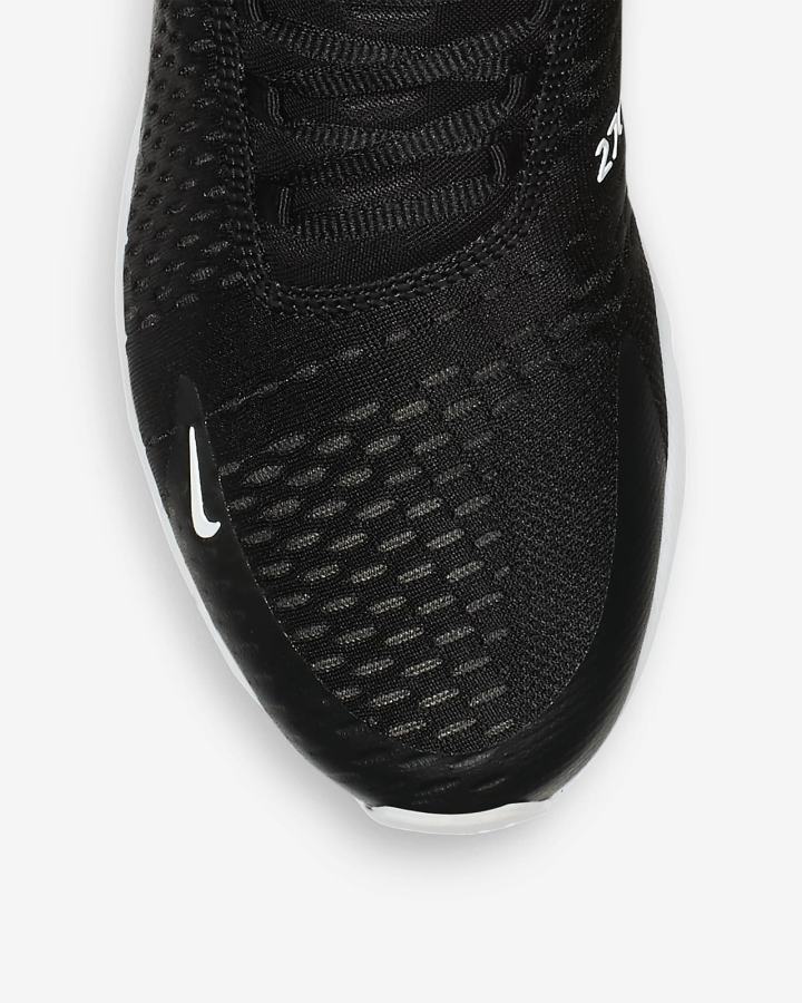 Nike Air Max 270 Ženske Tenisiće Crne Bijele Tamno Sive | HR-69870GOZF