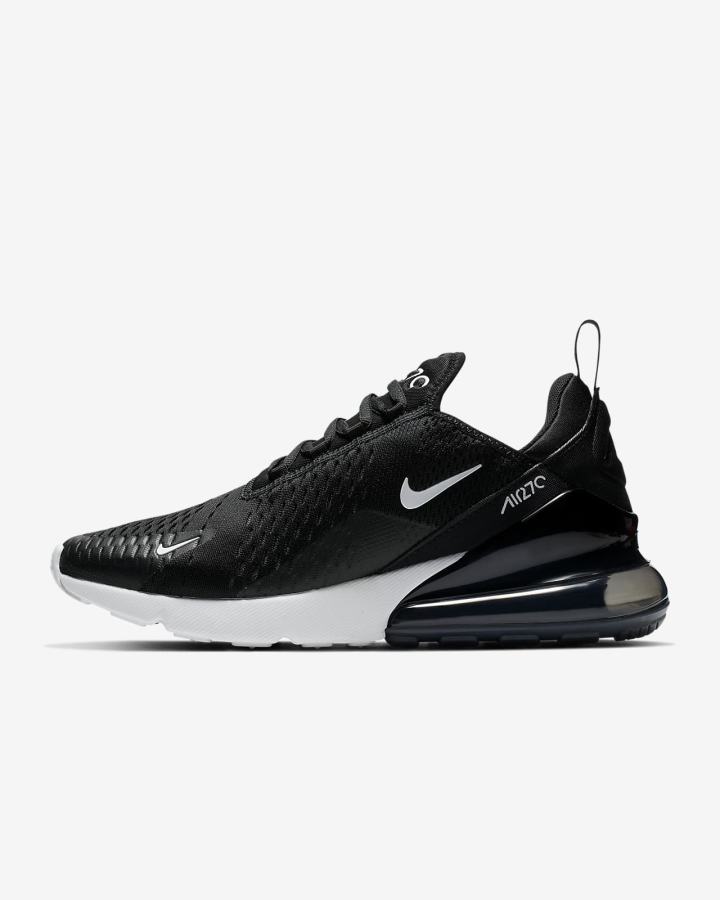 Nike Air Max 270 Ženske Tenisiće Crne Bijele Tamno Sive | HR-69870GOZF