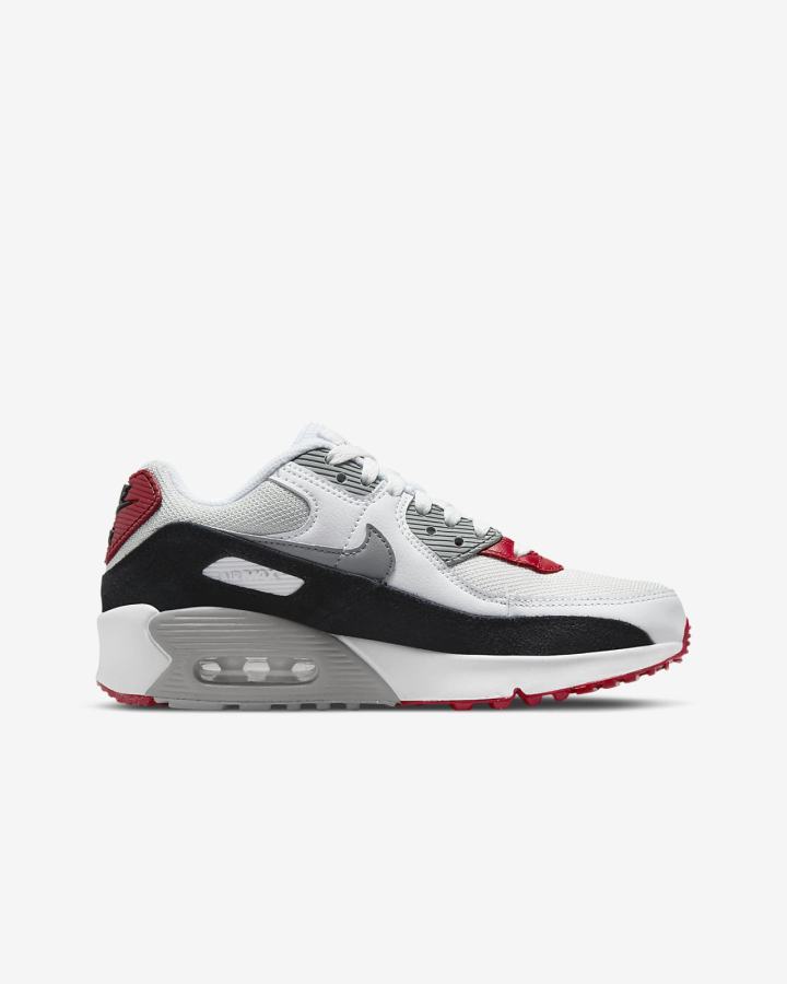 Nike Air Max 90 LTR Kids Za Djevojčice Tenisiće Crvene Bijele Sive | HR-35829ZNGF