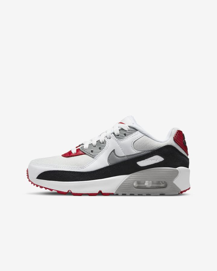 Nike Air Max 90 LTR Kids Za Djevojčice Tenisiće Crvene Bijele Sive | HR-35829ZNGF