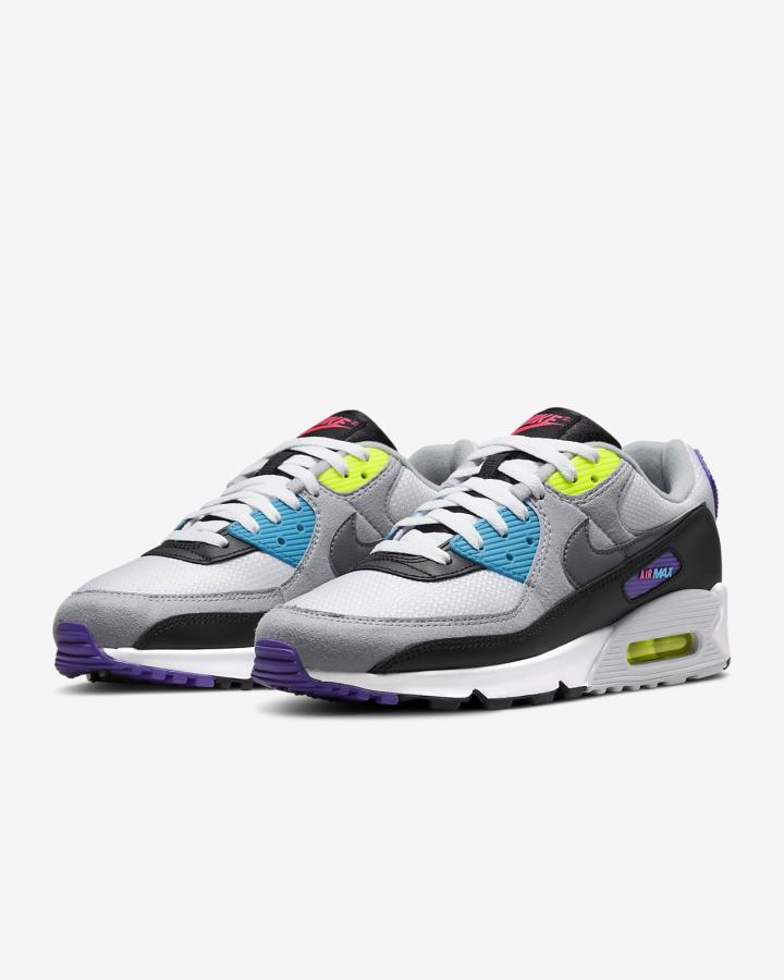 Nike Air Max 90 Muške Tenisiće Bijele Crne Sive Tamno Sive | HR-78546MOPH