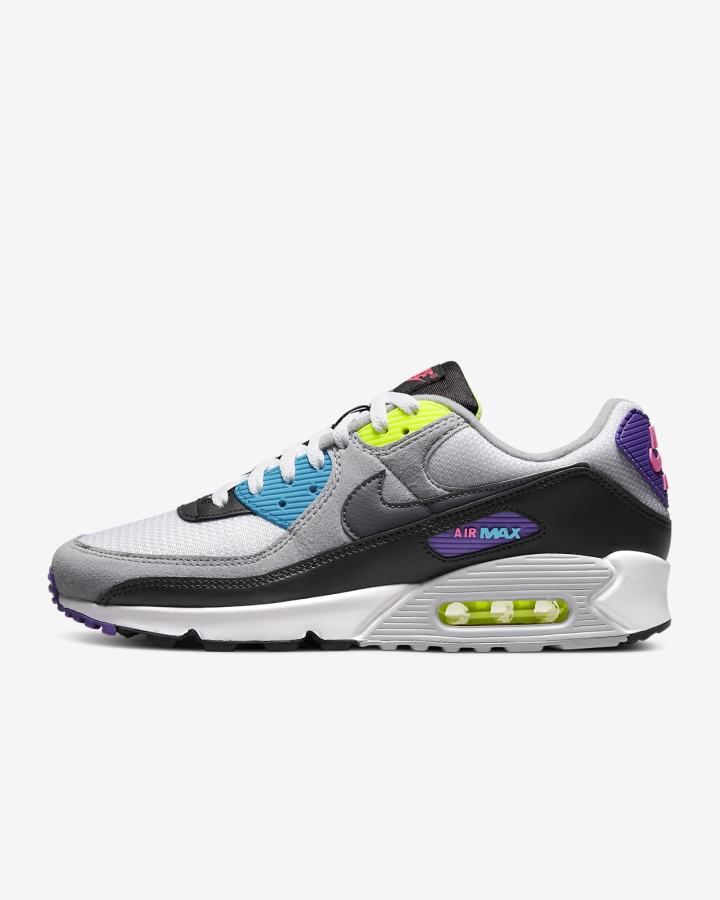 Nike Air Max 90 Muške Tenisiće Bijele Crne Sive Tamno Sive | HR-78546MOPH