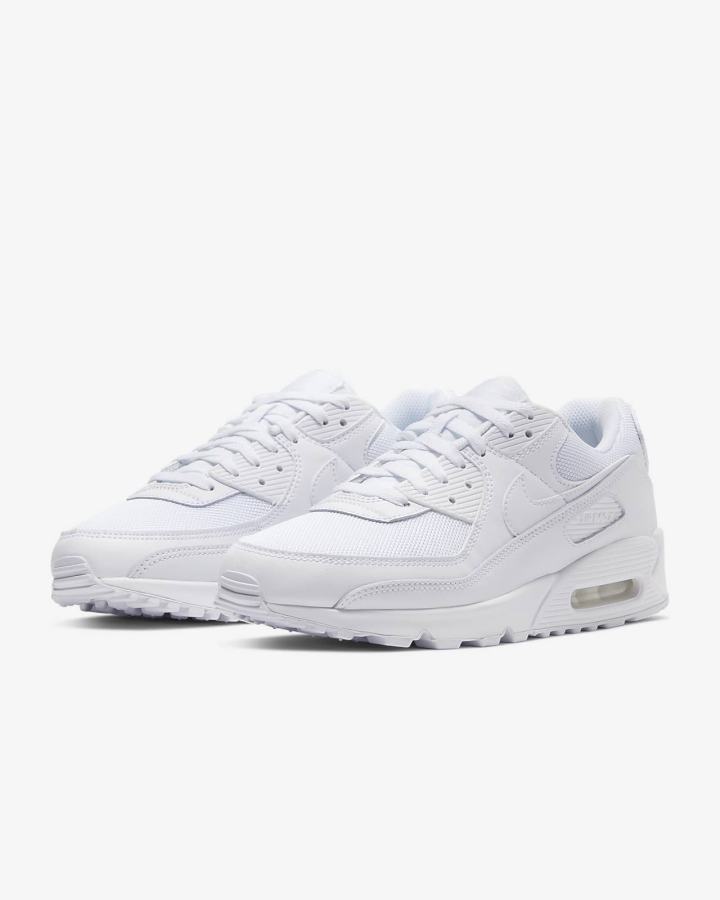 Nike Air Max 90 Muške Tenisiće Bijele Sive Bijele | HR-69137SWLT