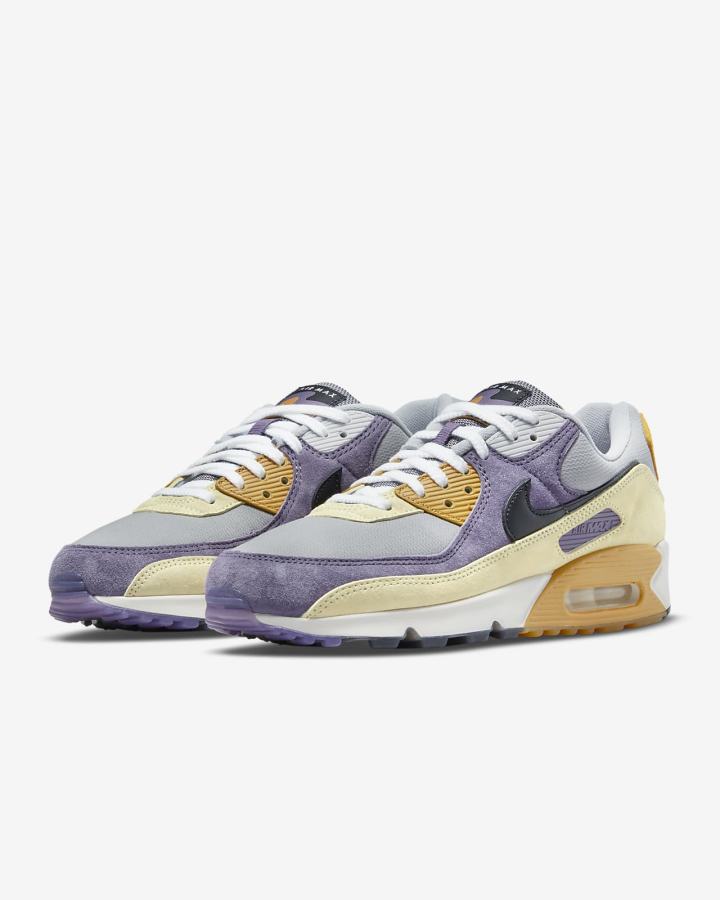 Nike Air Max 90 Muške Tenisiće Ljubičaste Limun Sive Crne | HR-86105NMEK