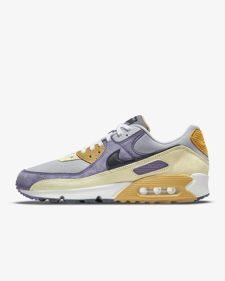 Nike Air Max 90 Muške Tenisiće Ljubičaste Limun Sive Crne | HR-86105NMEK