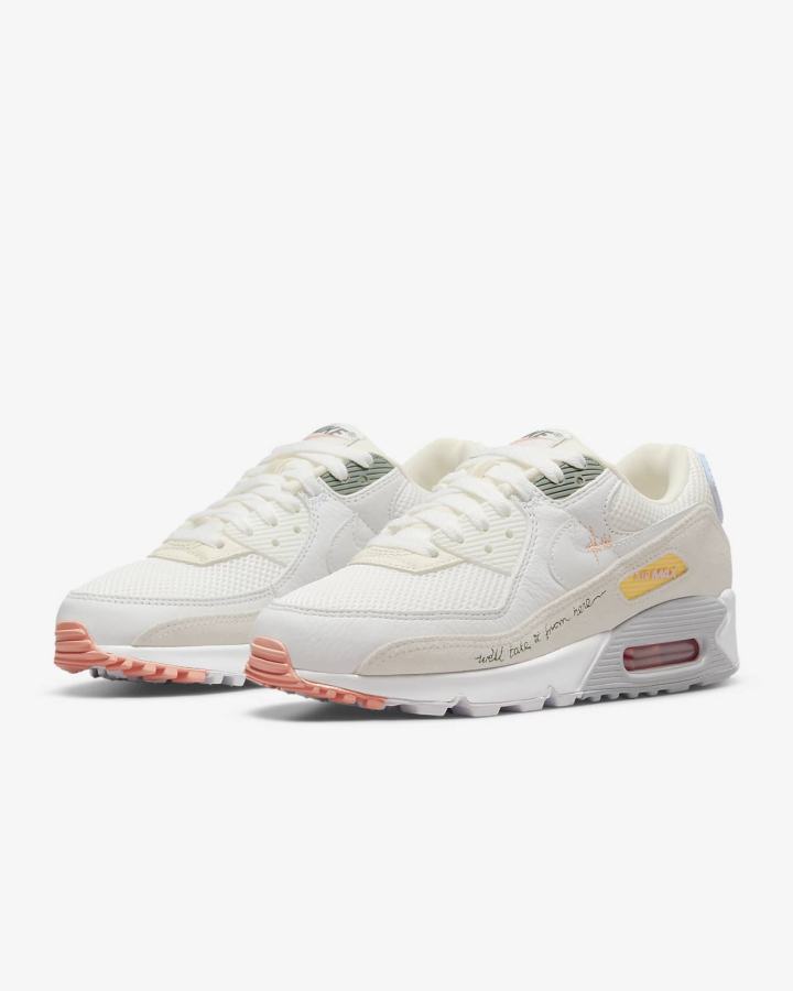 Nike Air Max 90 Ženske Tenisiće Bijele Zelene Crvene Bijele | HR-71926YLKW