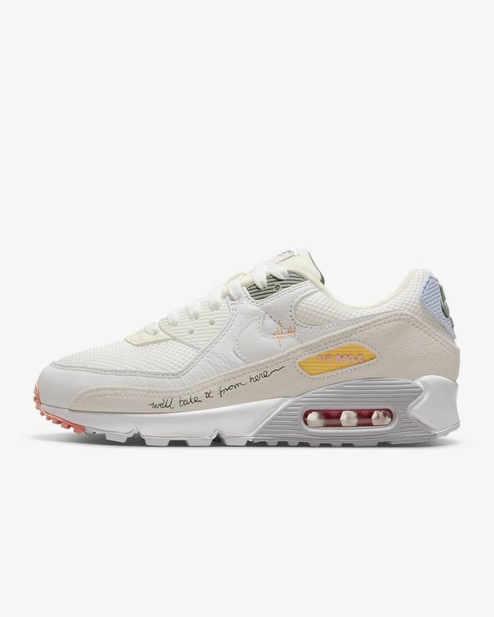 Nike Air Max 90 Ženske Tenisiće Bijele Zelene Crvene Bijele | HR-71926YLKW