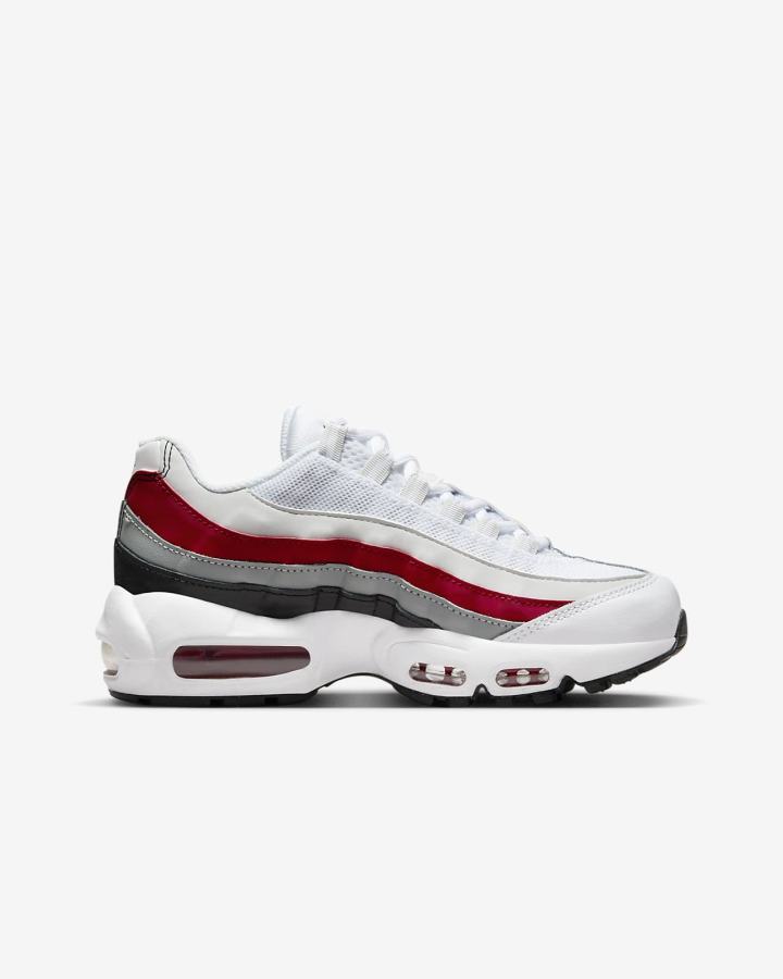 Nike Air Max 95 Recraft Kids Za Djevojčice Tenisiće Crne Crvene Sive Bijele | HR-50823QZHA