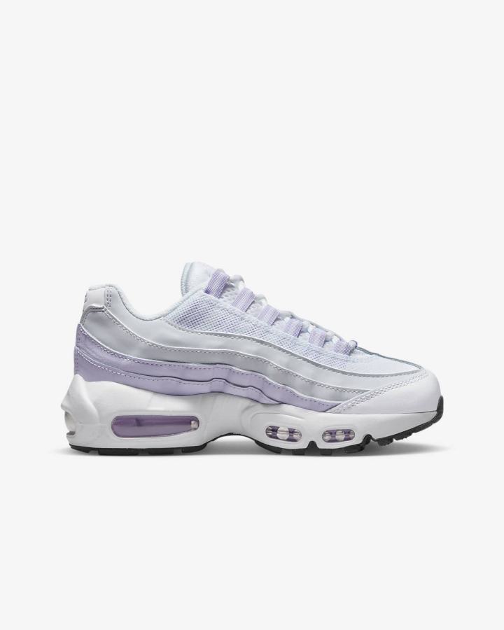 Nike Air Max 95 Recraft Kids Za Djevojčice Tenisiće Bijele Platine Ljubičaste Metalne Srebrne | HR-52463GIUQ