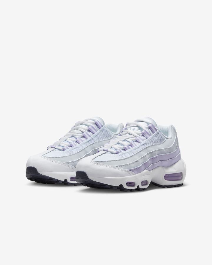 Nike Air Max 95 Recraft Kids Za Djevojčice Tenisiće Bijele Platine Ljubičaste Metalne Srebrne | HR-52463GIUQ