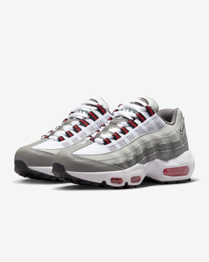 Nike Air Max 95 Recraft Kids Za Djevojčice Tenisiće Svijetlo Srebrne Plave Sive Bijele Crne | HR-92045EZSG