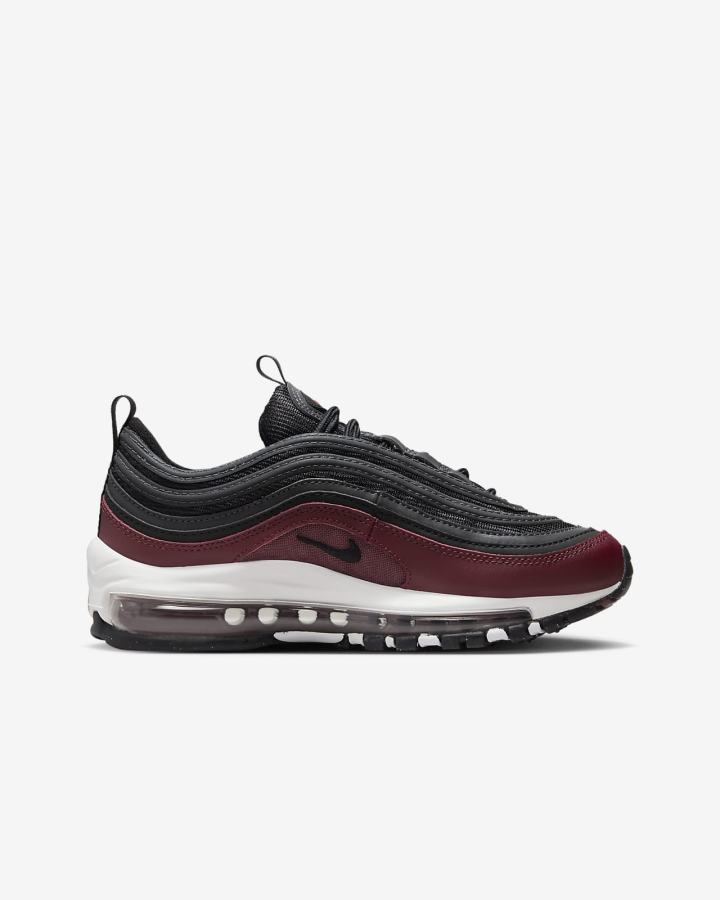 Nike Air Max 97 Kids Za Djevojčice Tenisiće Crvene Tamno Sive Bijele Crne | HR-14697WUMN