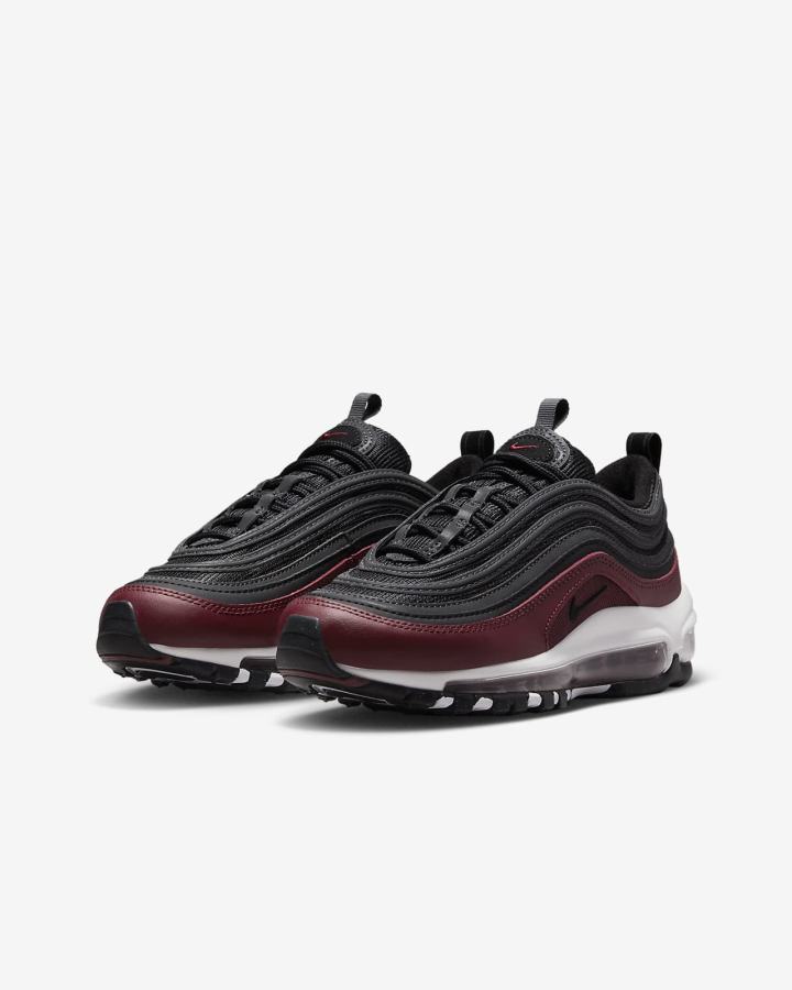 Nike Air Max 97 Kids Za Djevojčice Tenisiće Crvene Tamno Sive Bijele Crne | HR-14697WUMN