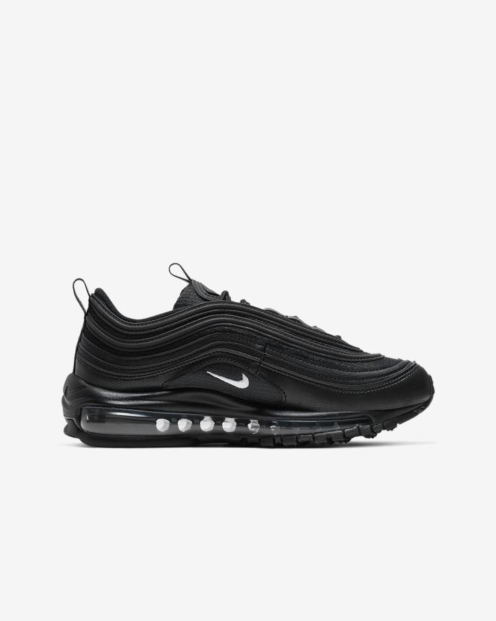 Nike Air Max 97 Kids Za Djevojčice Tenisiće Crne Tamno Sive Bijele | HR-28904RILA