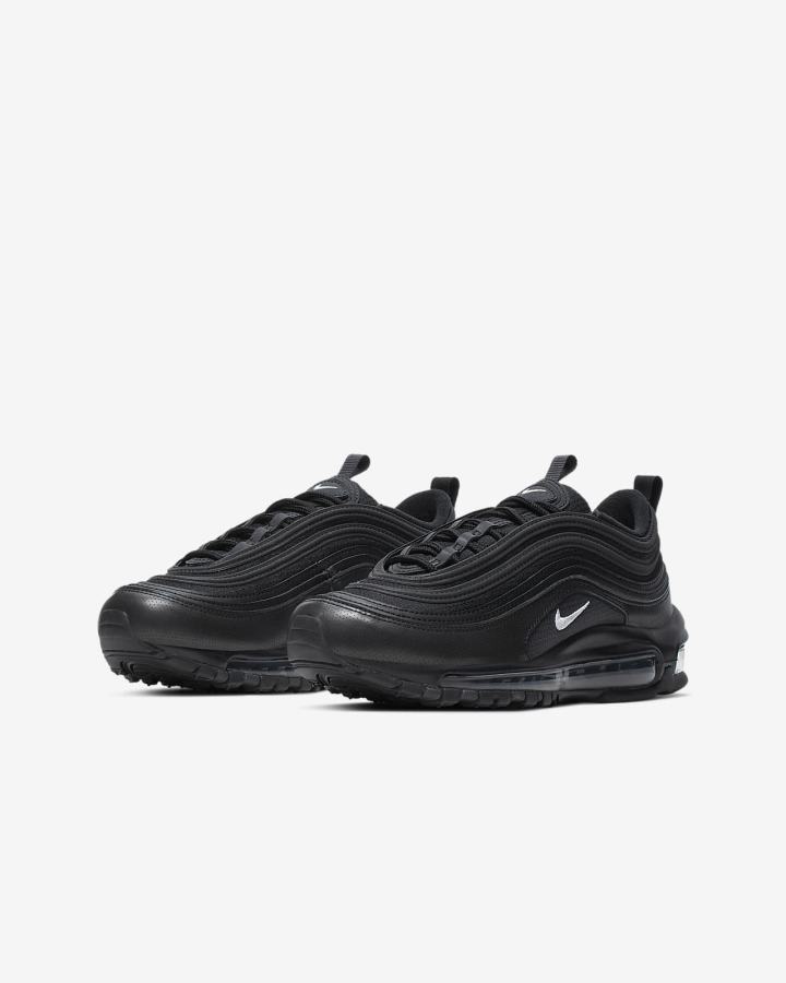 Nike Air Max 97 Kids Za Djevojčice Tenisiće Crne Tamno Sive Bijele | HR-28904RILA