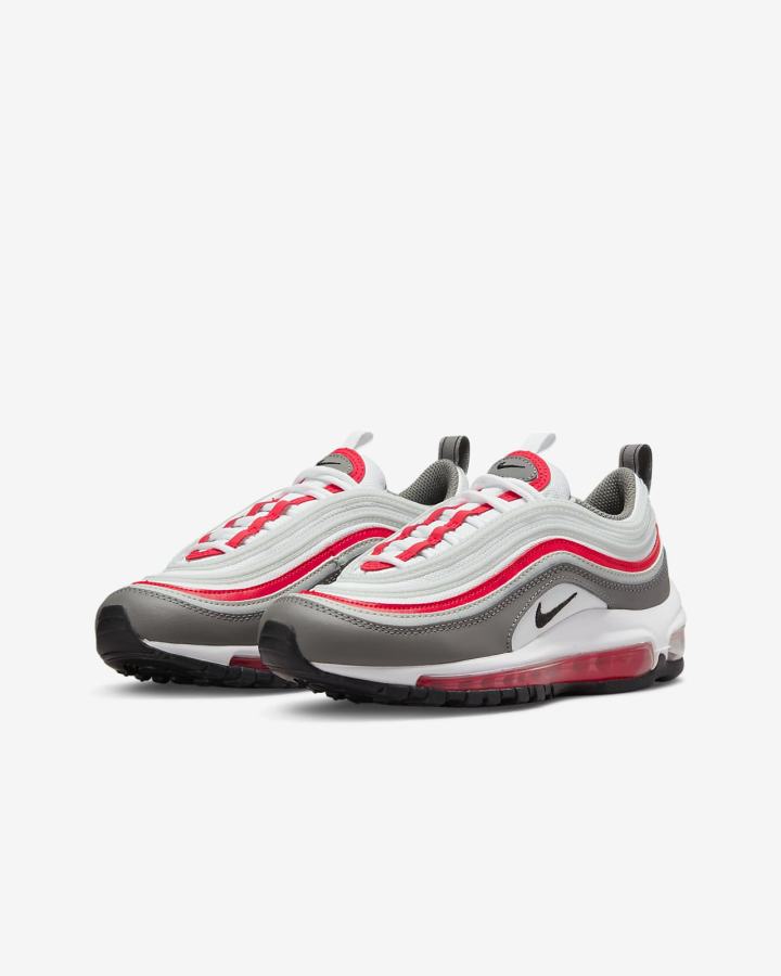 Nike Air Max 97 Kids Za Djevojčice Tenisiće Bijele Plave Sive Srebrne Crne | HR-56139RAUX