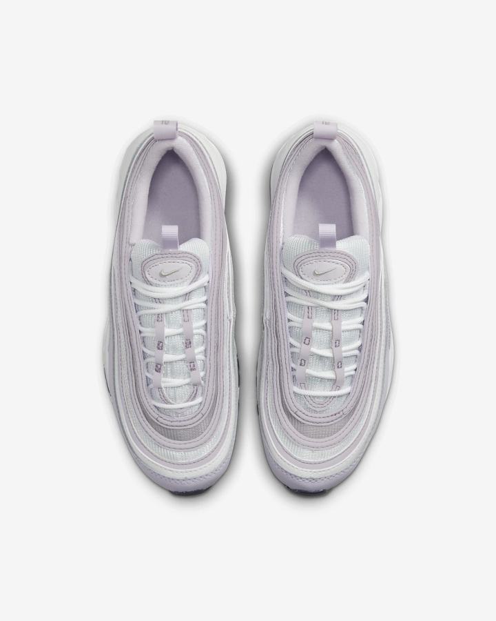 Nike Air Max 97 Kids Za Djevojčice Tenisiće Bijele Ljubičaste Metalne Srebrne | HR-67193TDYW