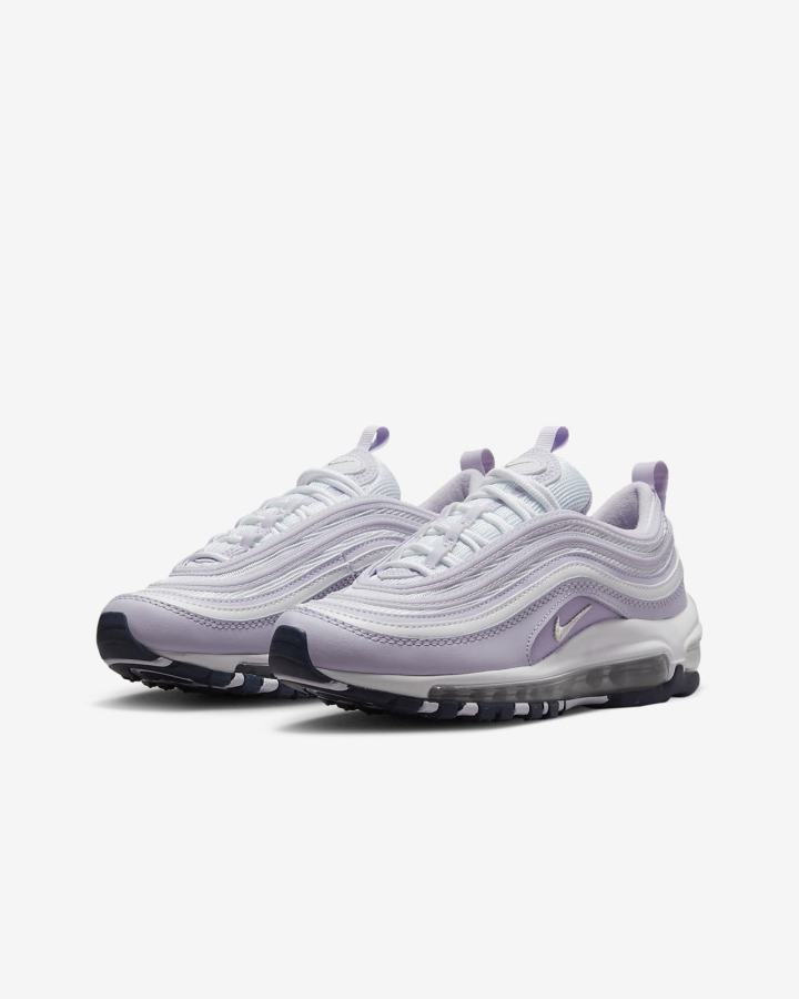 Nike Air Max 97 Kids Za Djevojčice Tenisiće Bijele Ljubičaste Metalne Srebrne | HR-67193TDYW