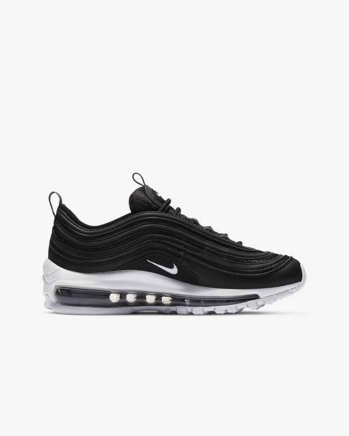 Nike Air Max 97 Kids Za Djevojčice Tenisiće Crne Bijele | HR-69875ZPUR