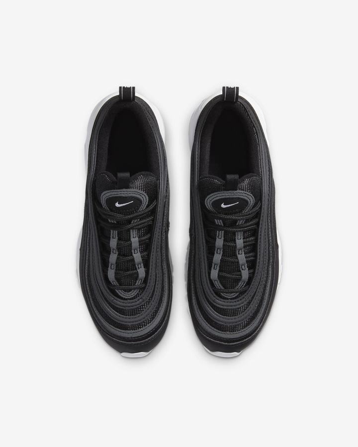 Nike Air Max 97 Kids Za Djevojčice Tenisiće Crne Bijele | HR-69875ZPUR