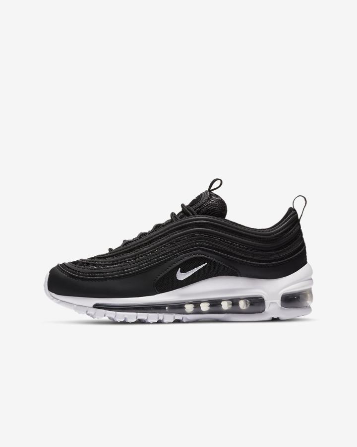 Nike Air Max 97 Kids Za Djevojčice Tenisiće Crne Bijele | HR-69875ZPUR