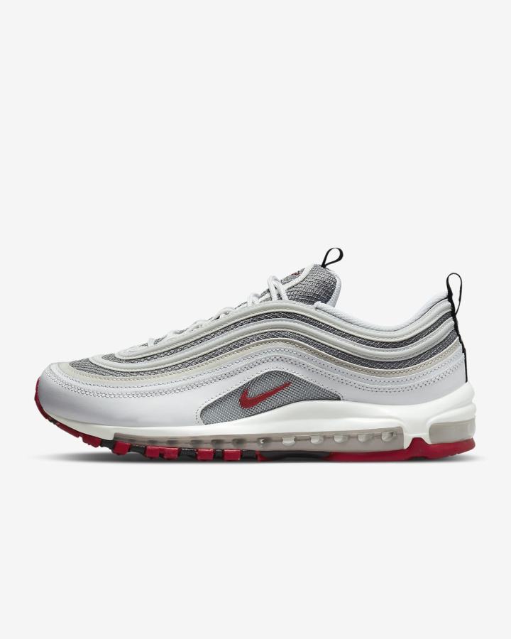 Nike Air Max 97 Muške Tenisiće Bijele Sive Crvene | HR-52106TGMW