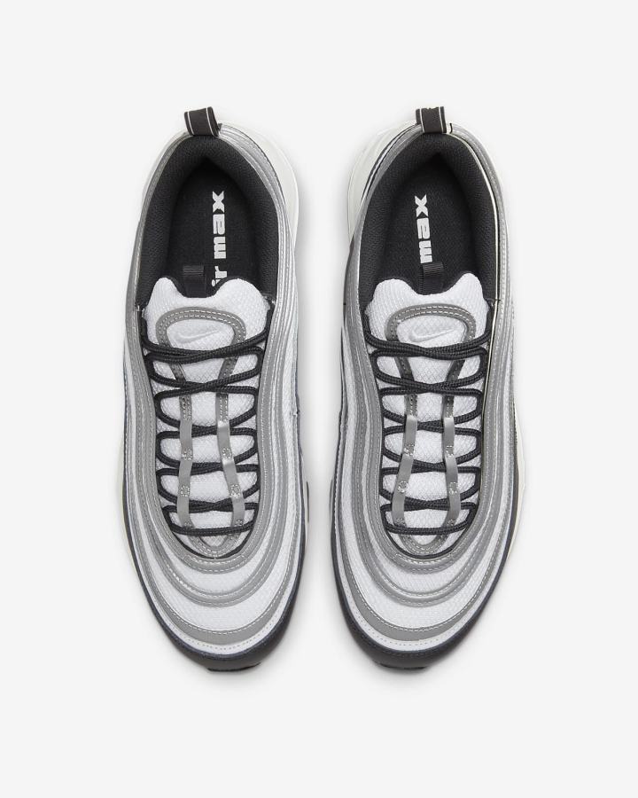 Nike Air Max 97 Muške Tenisiće Crne Srebrne Metalne Srebrne Bijele | HR-73918ELQX