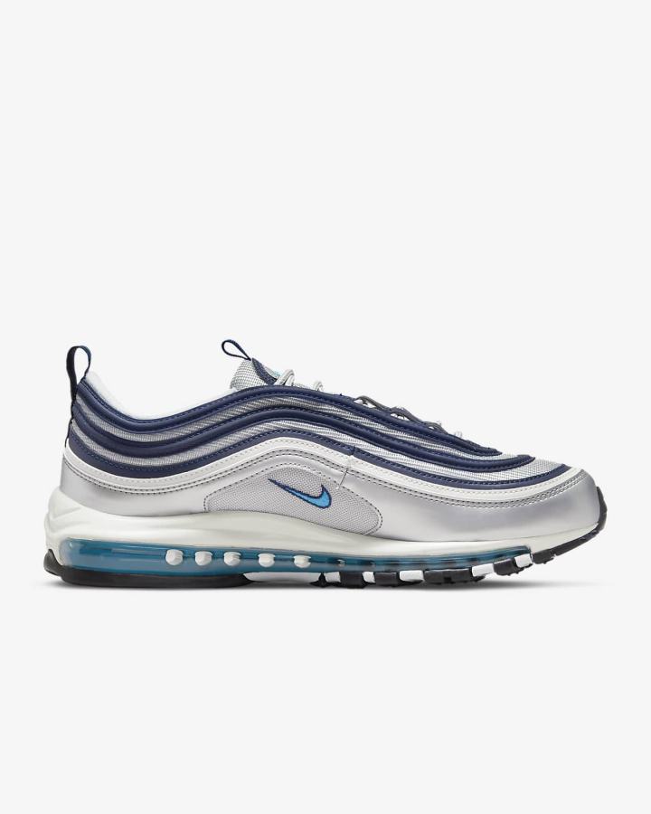 Nike Air Max 97 OG Muške Tenisiće Metalne Srebrne Tamnoplave Bijele Plave | HR-13426UBQT