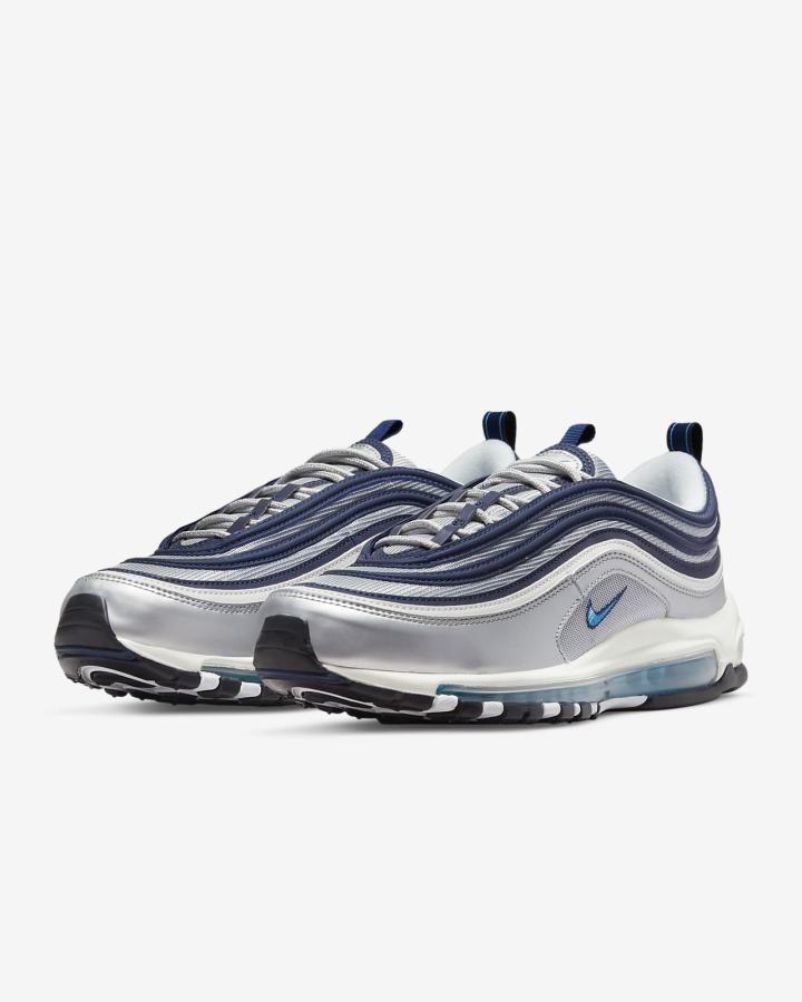 Nike Air Max 97 OG Muške Tenisiće Metalne Srebrne Tamnoplave Bijele Plave | HR-13426UBQT