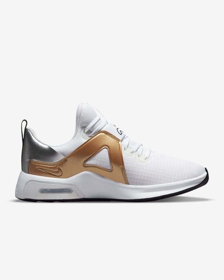 Nike Air Max Bella TR 5 Ženske Cipele Za Trening Bijele Metalne Srebrne Metalne Zlatne Crne | HR-94806QZYE