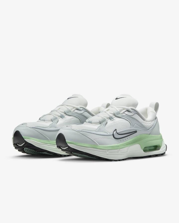 Nike Air Max Bliss Ženske Tenisiće Bijele Crne Svijetlo Srebrne Metalne Srebrne | HR-81257ZXIL