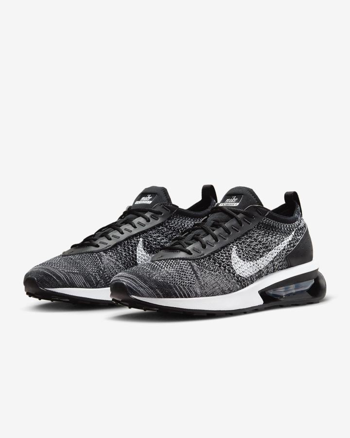 Nike Air Max Flyknit Racer Muške Tenisiće Crne Bijele | HR-98307IUNF