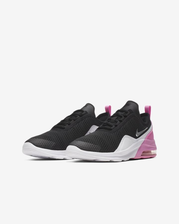 Nike Air Max Motion 2 Kids Za Djevojčice Tenisiće Crne Roze Bijele Metalne Srebrne | HR-21983CWRH