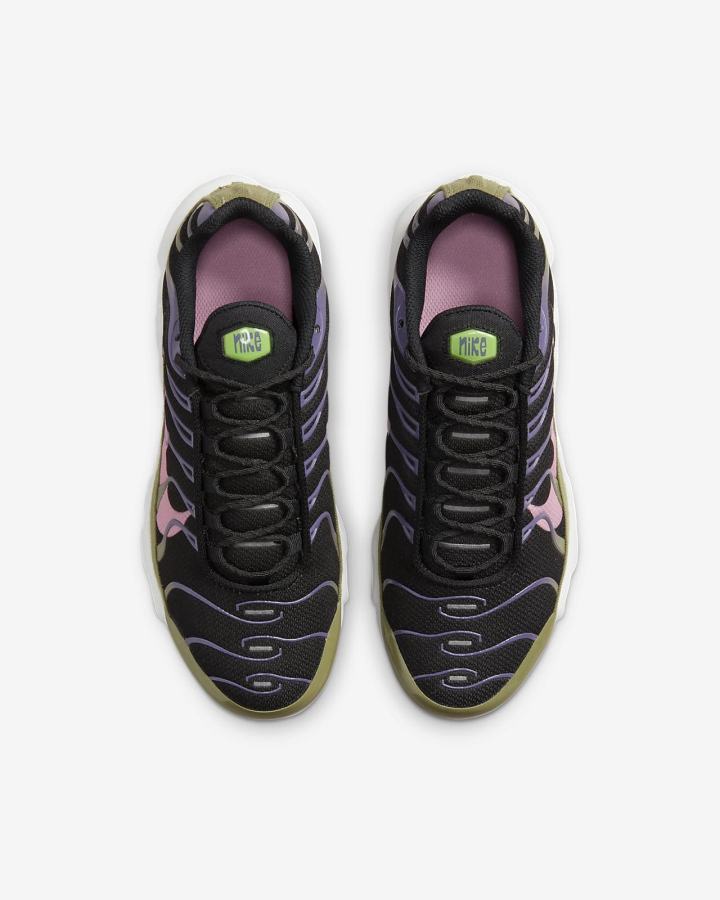 Nike Air Max Plus Kids Za Djevojčice Tenisiće Crne Ljubičaste Roze | HR-47381OXIY