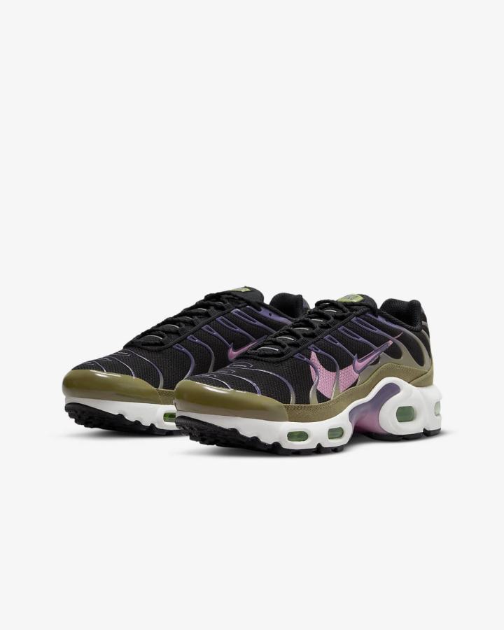 Nike Air Max Plus Kids Za Djevojčice Tenisiće Crne Ljubičaste Roze | HR-47381OXIY