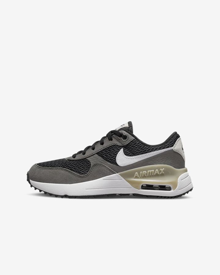 Nike Air Max SYSTM Kids Za Djevojčice Tenisiće Tamno Sive Plave Sive Bijele | HR-43560HCVN