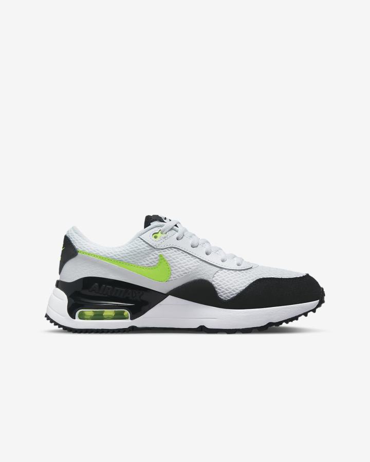 Nike Air Max SYSTM Kids Za Djevojčice Tenisiće Bijele Platine Crne | HR-87245PXGJ